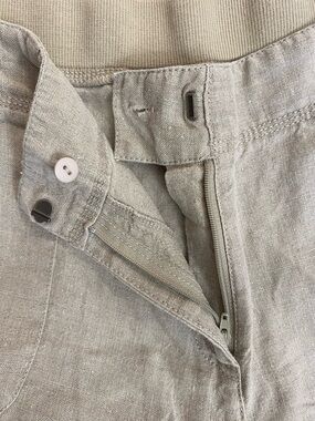 J. JILL LINEN WIDE LEG TROUSER PANTS 
Coastal Beach Minimal  Flax/oatmeal color